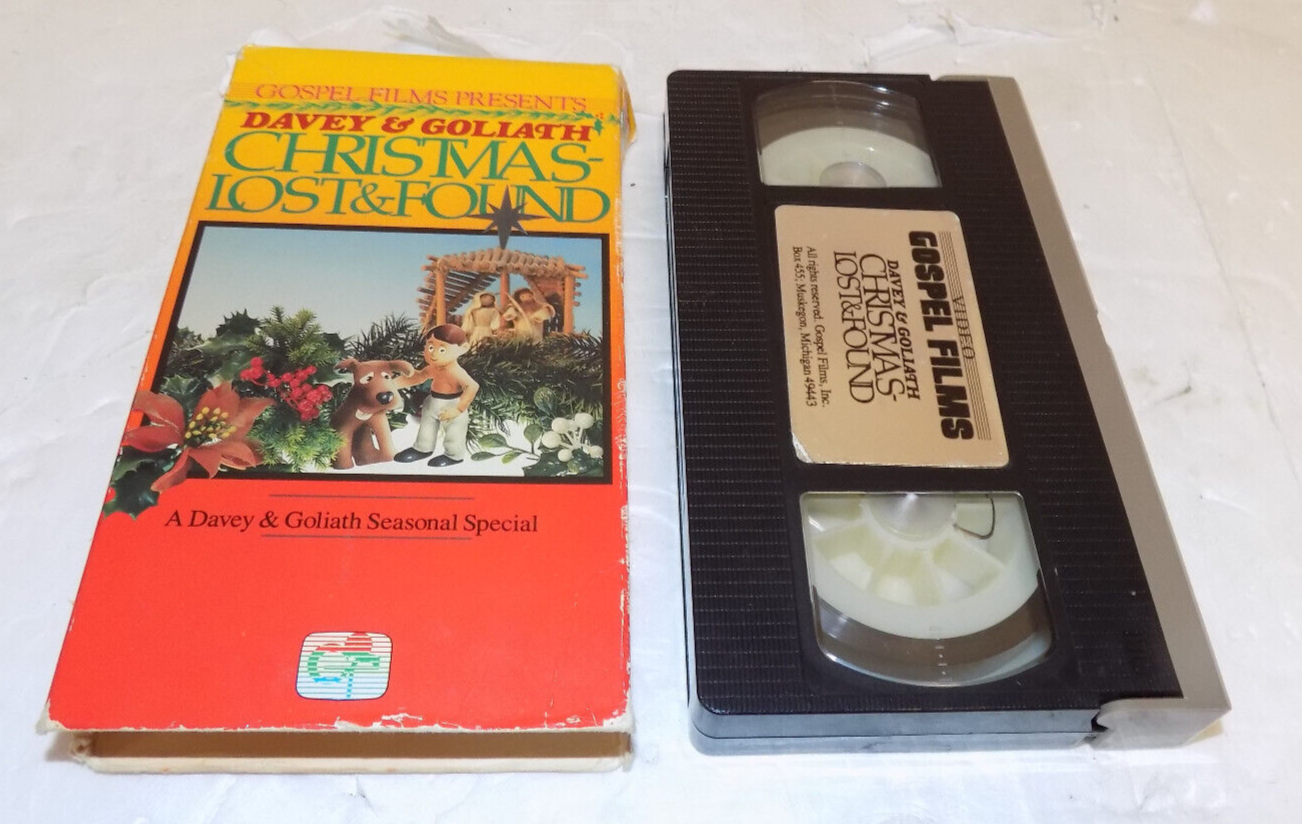 Davey & Goliath Christmas Lost & Found VHS Tape Seasonal Special Gospel Films