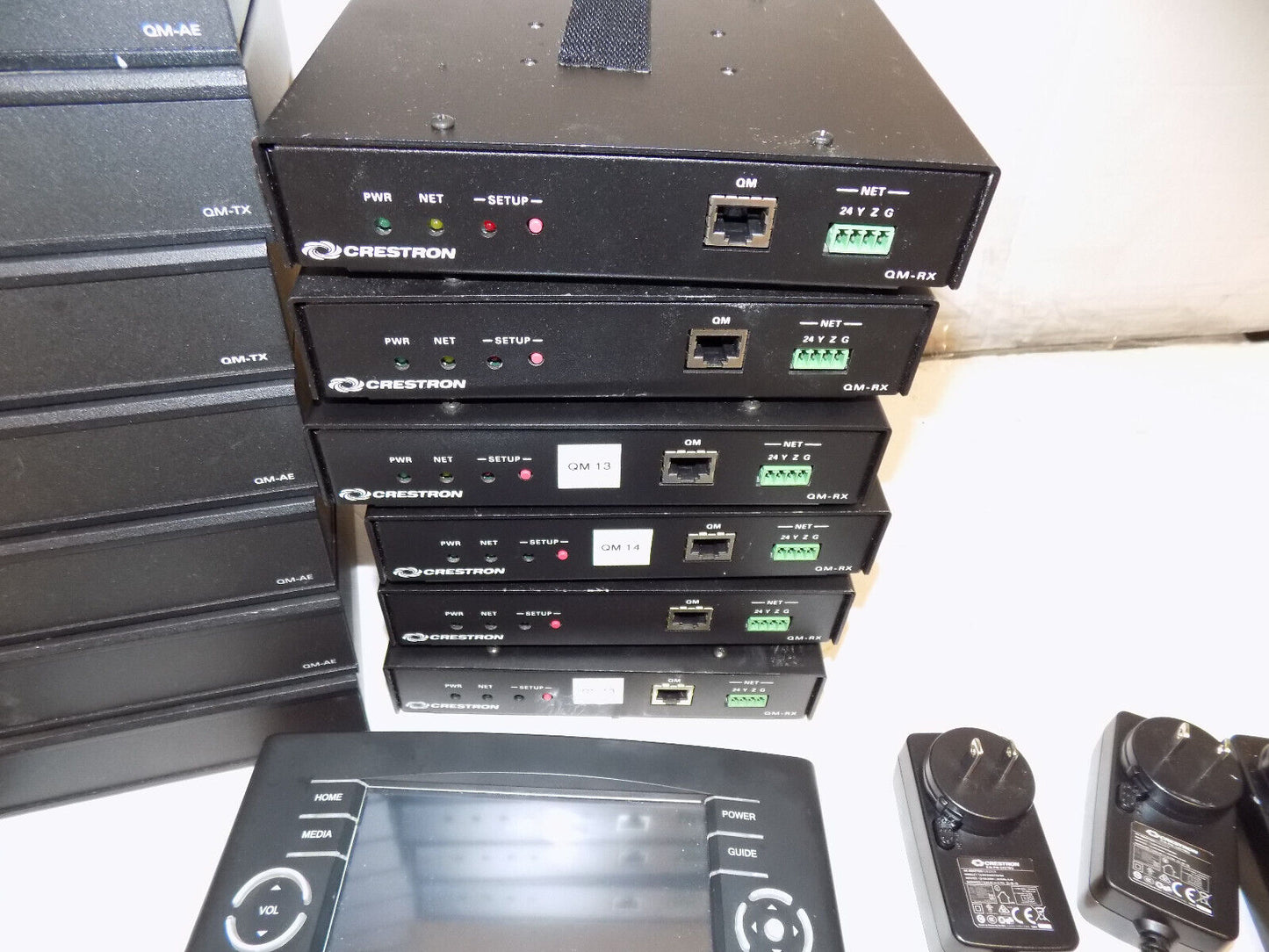 Lot Of Crestron Equipment (3) ST-COM RS-232/422 (6) Qm-RX (12) QM-AE and More
