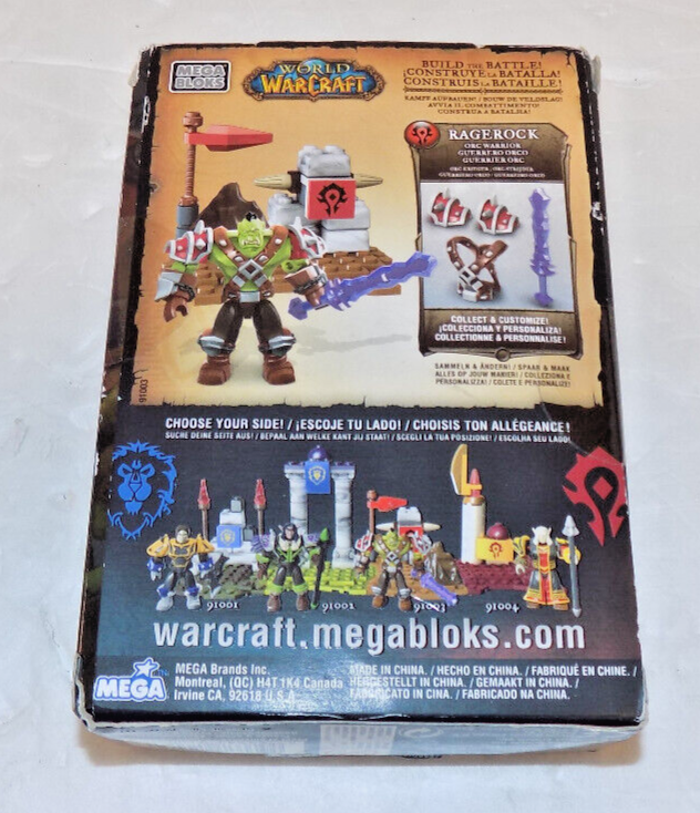 Mega Bloks 91003 RageRock Orc Warrior Set WOW World of Warcraft Mega Blocks NEW