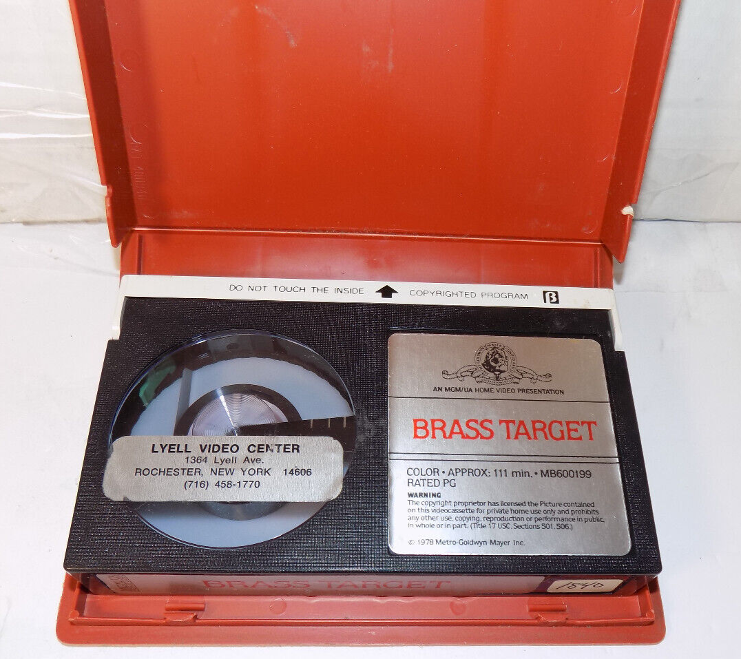 Brass Target BETA Cassette Tape 1984 MGM Sophia Loren John Cassavetes