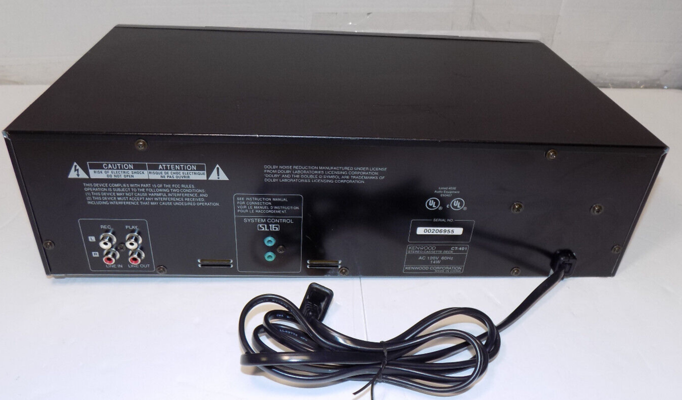 Kenwood CT-401 Double Cassette Player Dual Cassette Deck