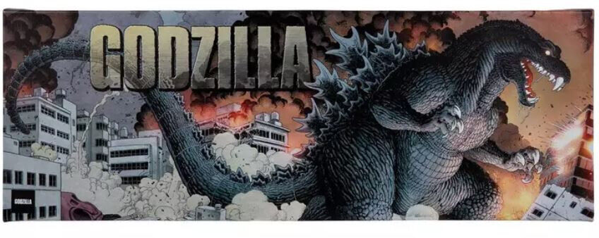 Godzilla Canvas Wall Decor Wooden Framed Wall Art 8" X 24" King Of The Monsters