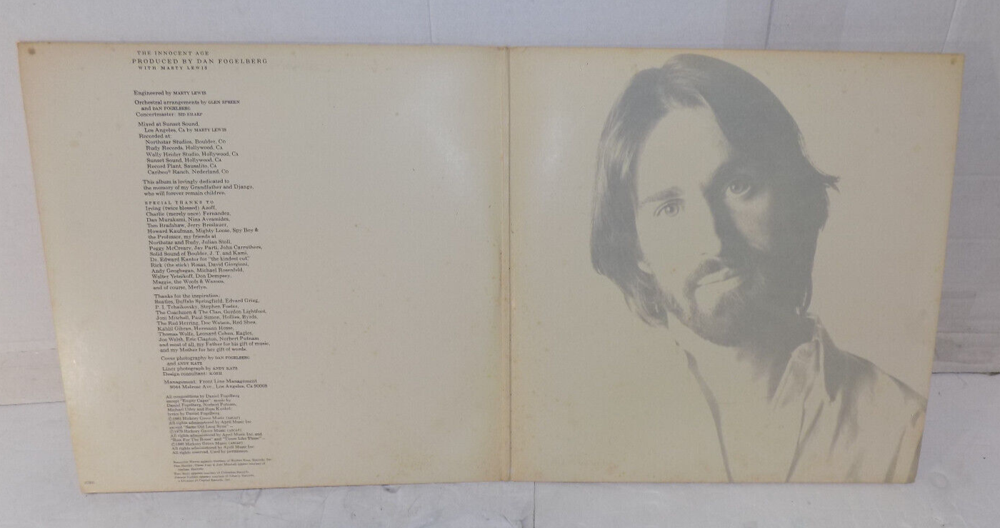Dan Fogelberg The Innocent Age 2 Vinyl LP Gatefold 1981 Full Moon EPIC 37393 VG+