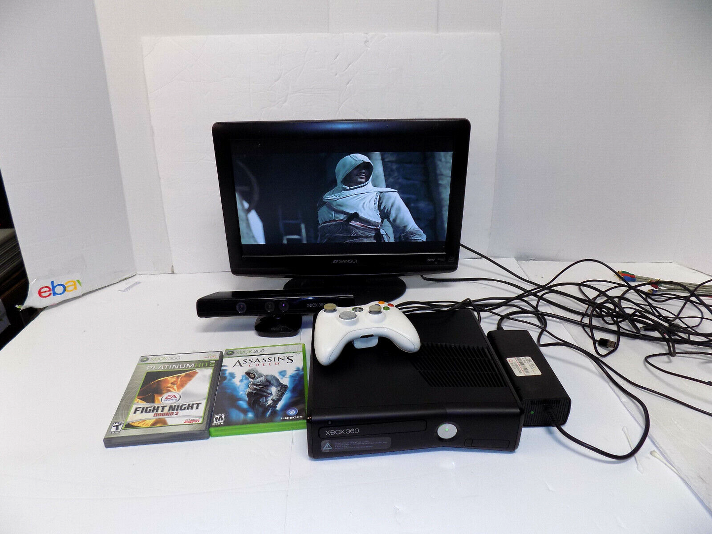 Microsoft Xbox 360 Slim 1439 250GB Black Console Lot
