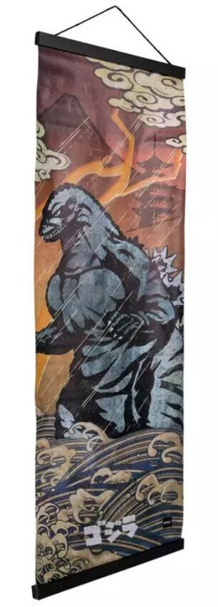Godzilla King Of The Monsters Canvas Scroll Wall Hanging 35" x 12" New