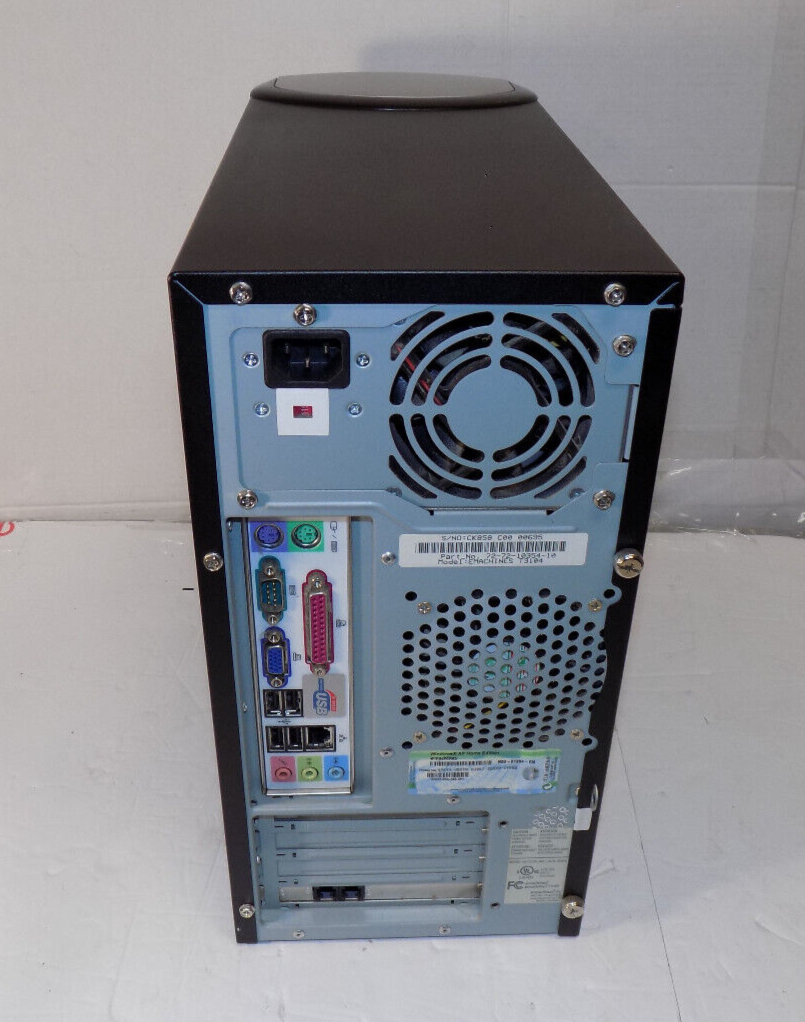 eMachines T3104 AMD Sempron 3100+ 960MB RAM 100GB HDD Windows XP