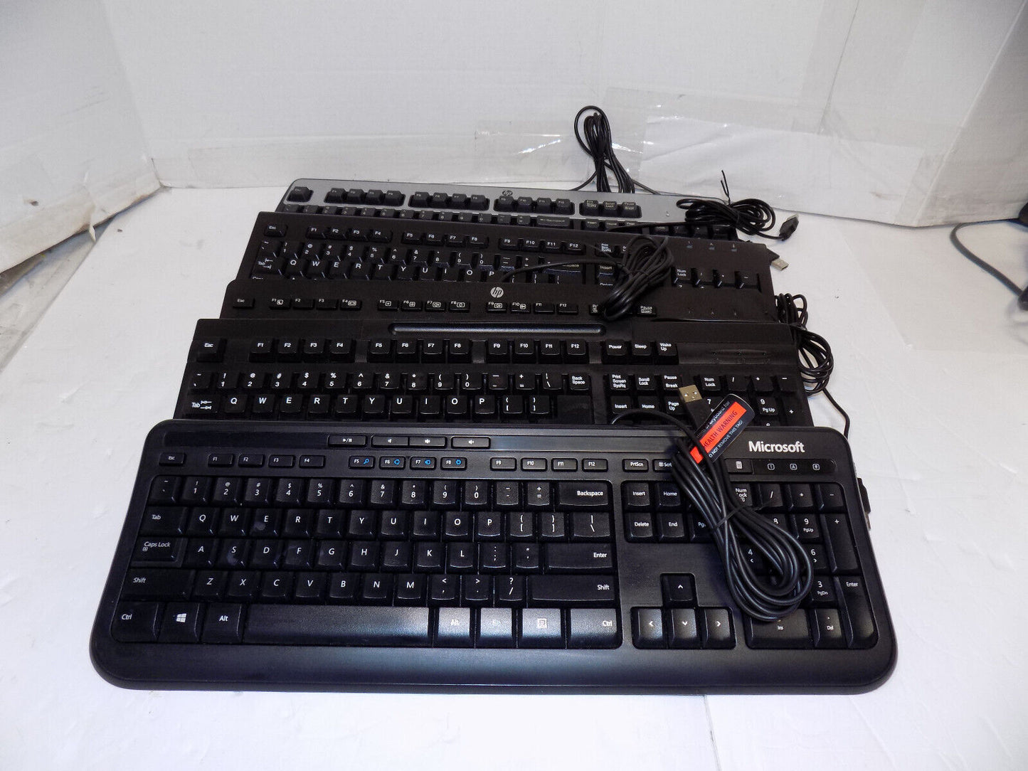 Lot of 5 - MIXED USB Keyboards All Tested And Working Various Models