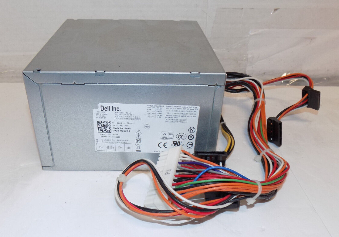 Dell Desktop 265W Power Supply Model L265AM-00 DP/N 0053N4