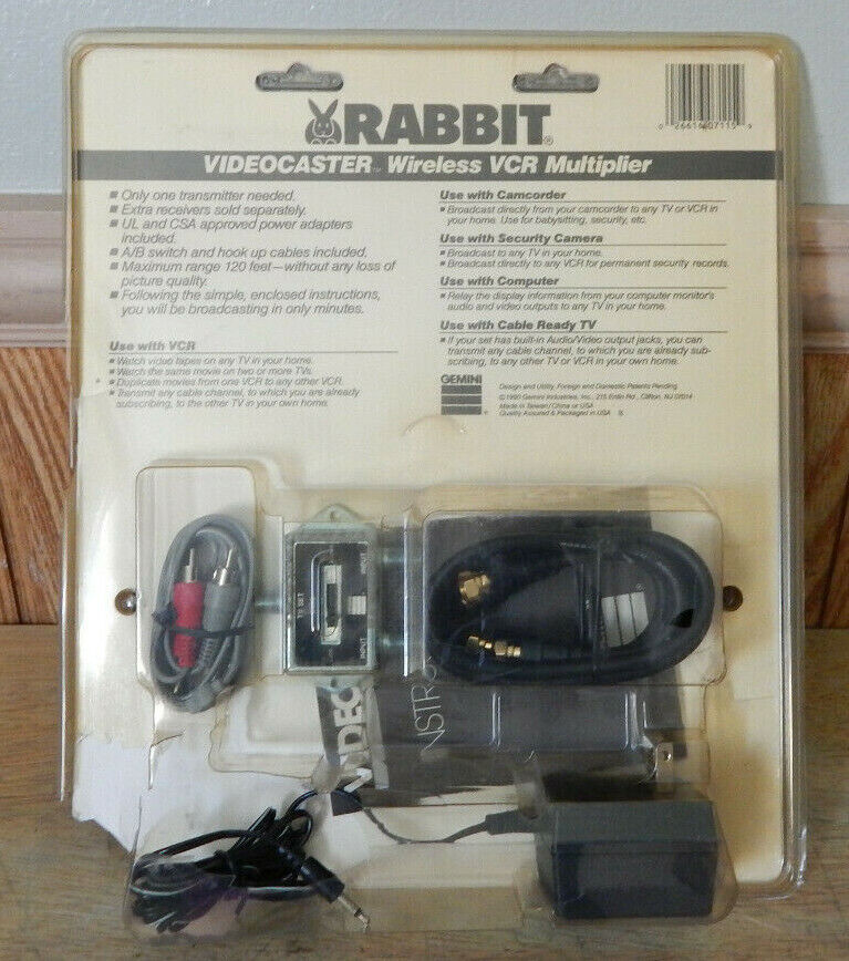 Gemini Rabbit VideoCaster Wireless VCR Multiplier New