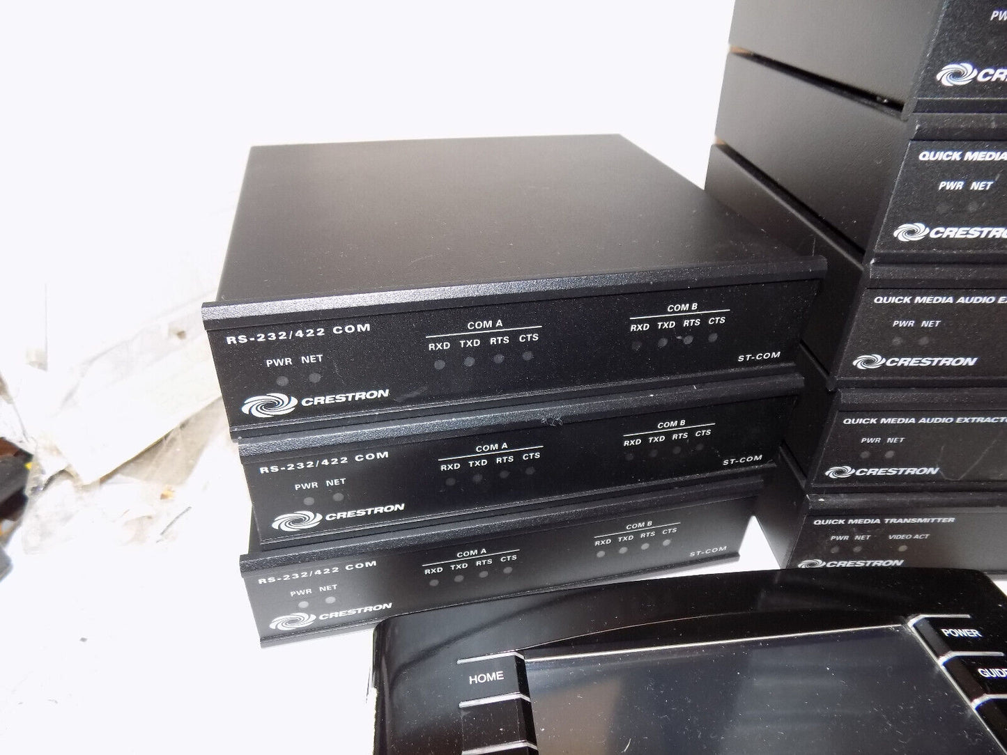 Lot Of Crestron Equipment (3) ST-COM RS-232/422 (6) Qm-RX (12) QM-AE and More