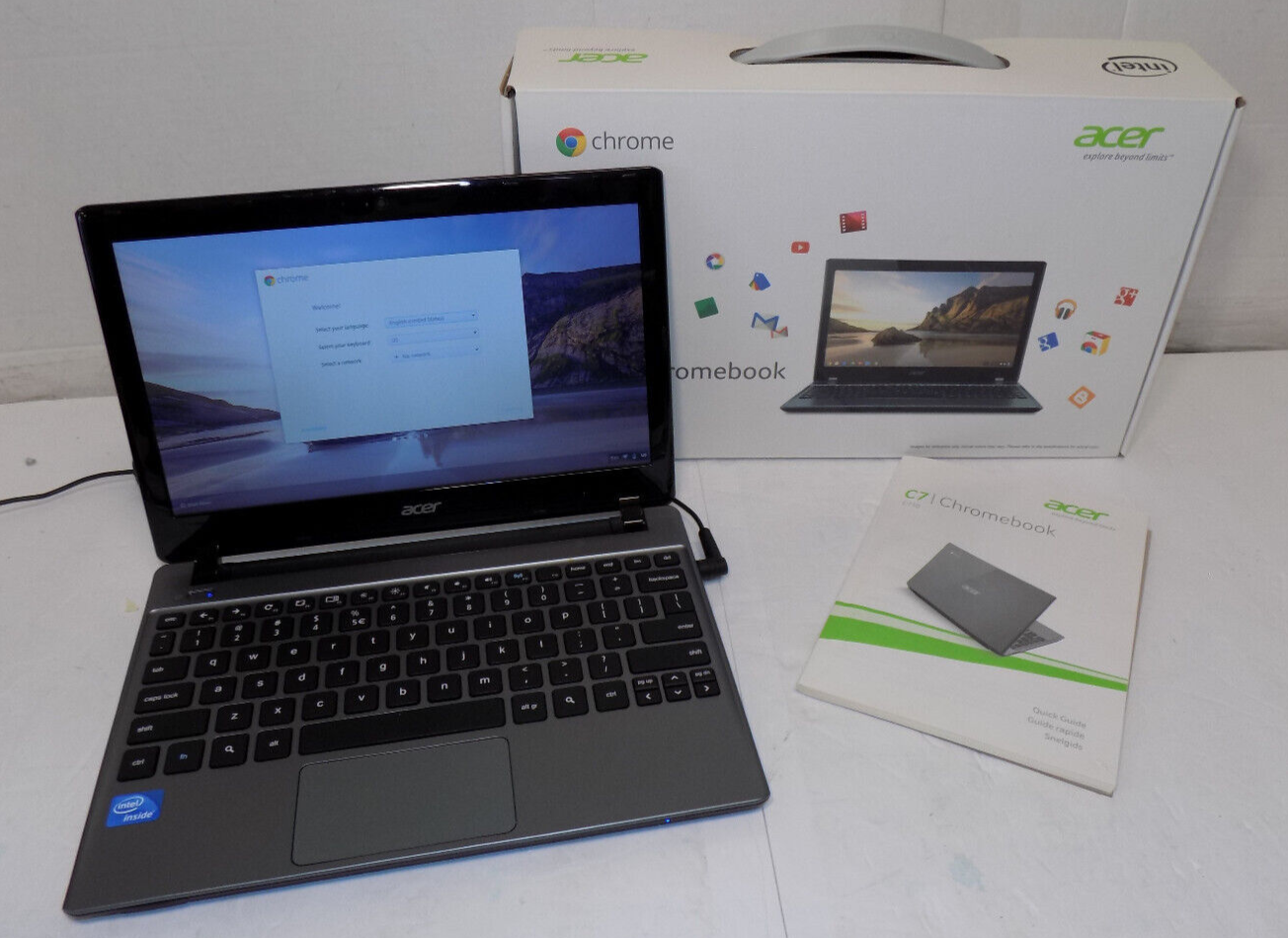 Acer C710-2847 Chromebook Intel Celeron 847 2GB Ram 320GB New Battery