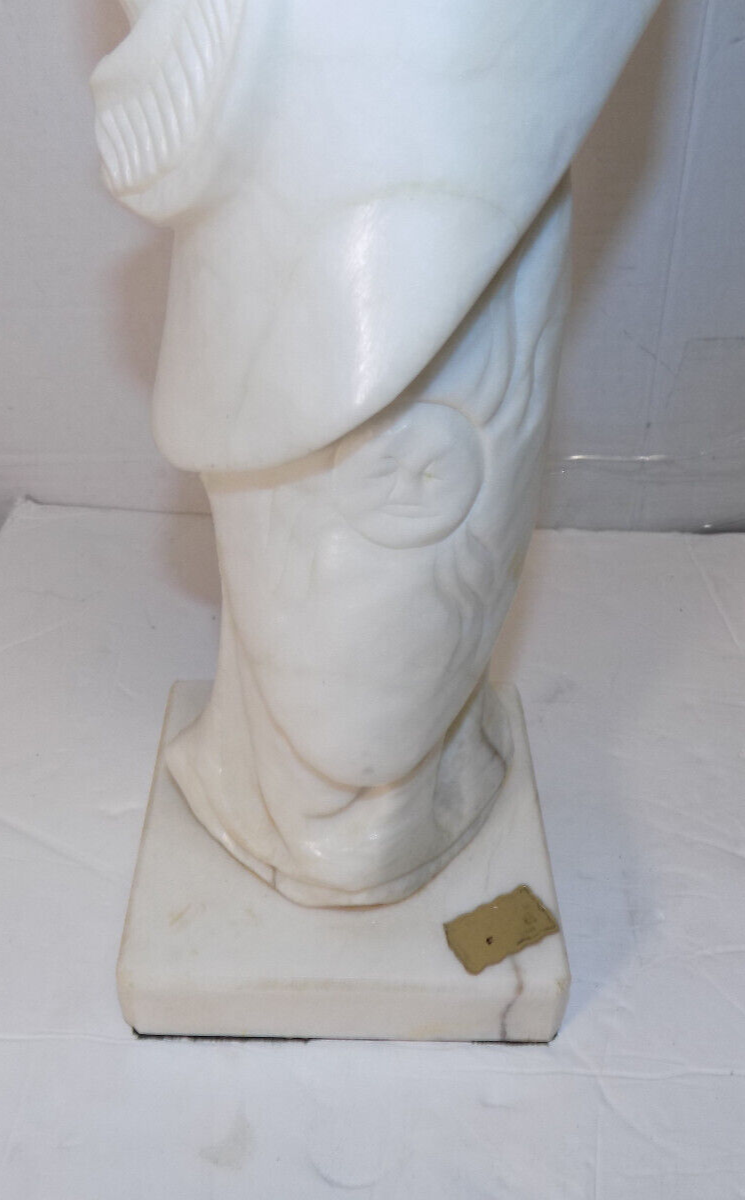 Alabastros Cast Marble Asian Goddess Of The Sun Statue Sculpture 17.5 Inches