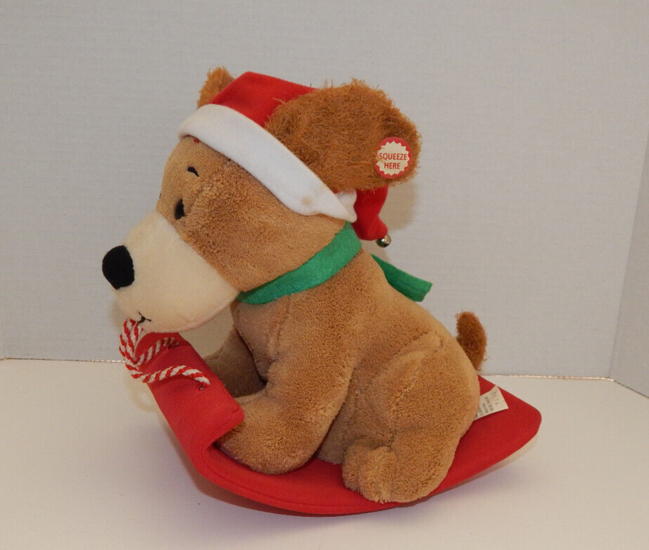 Hallmark Animated Puppy Dog Rockin Rover Sled Dog With Plays Jingle Bells