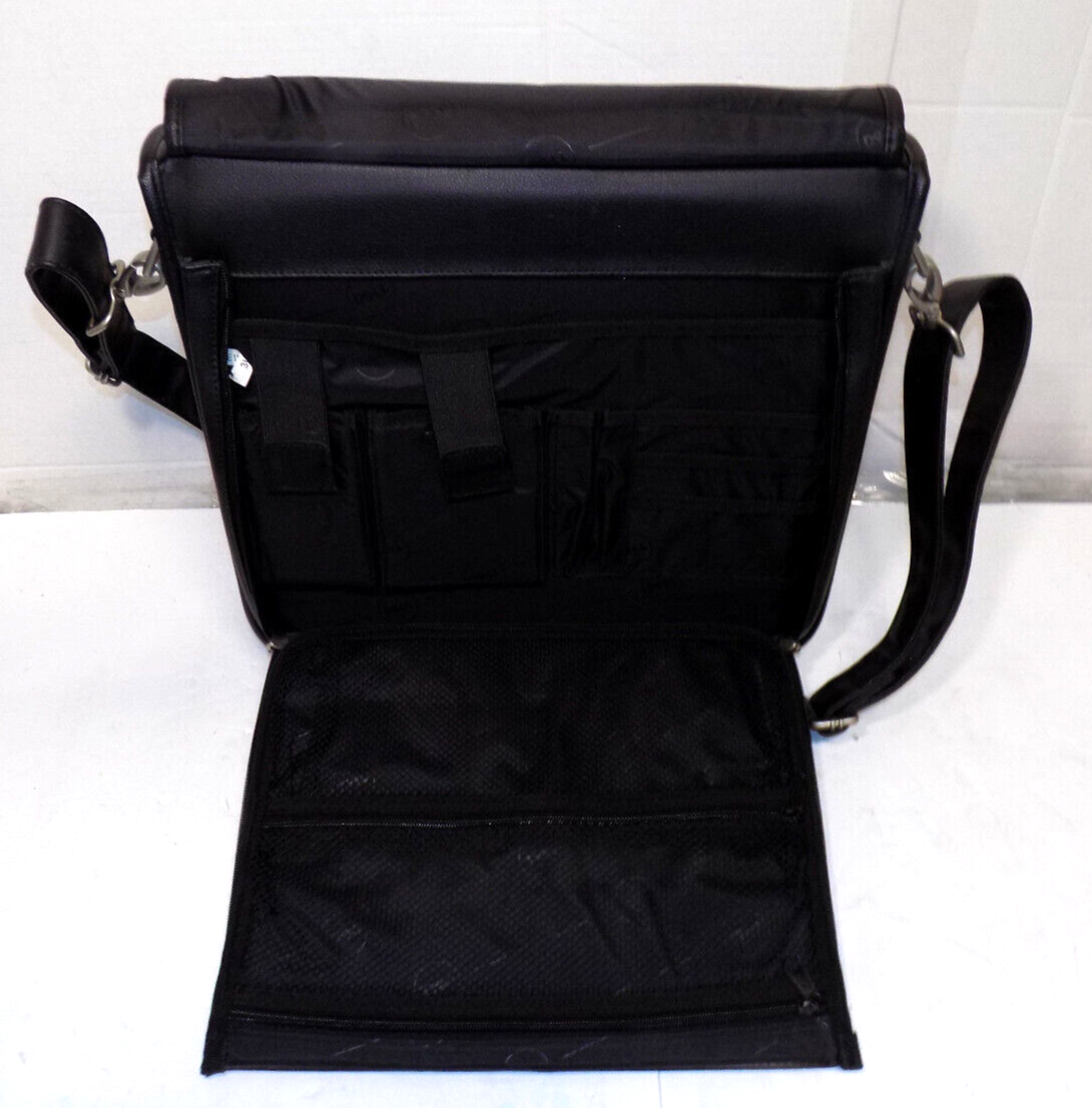 Dell Laptop Messenger Bag 13 Inch Black Leather With Padded Strap 3U624