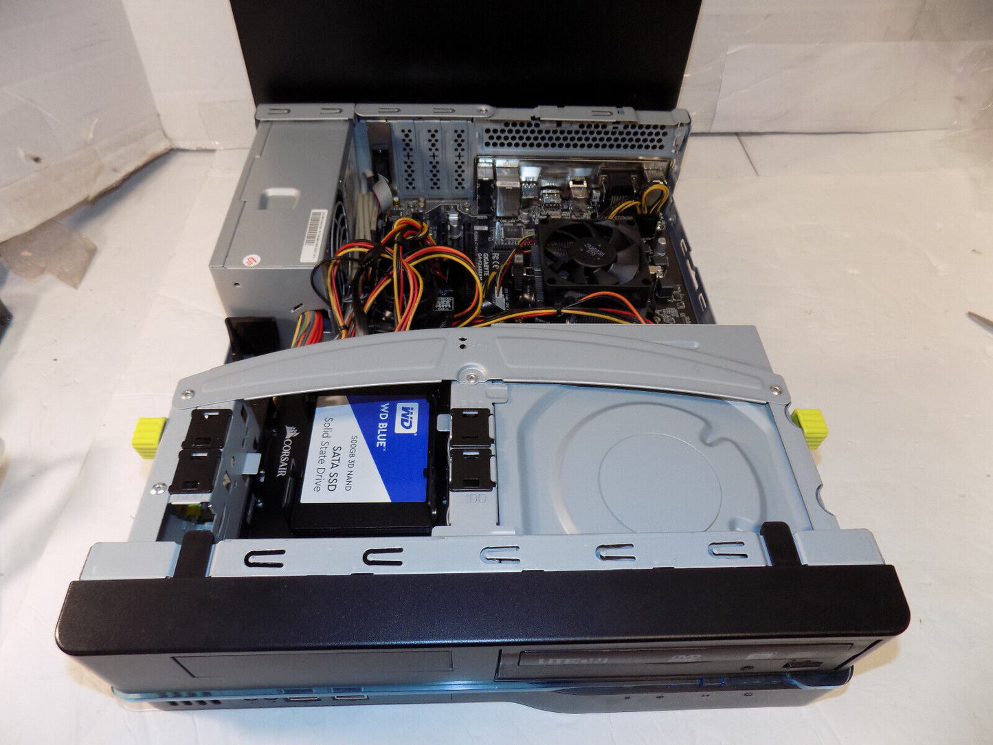 Custom Desktop PC Computer AMD AS-7600 Quad Core 8GB SFF 500GB SSD DVD-RW