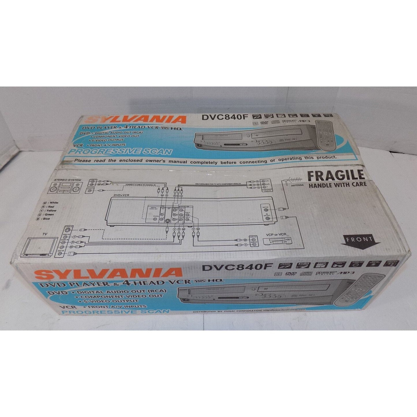 New Sylvania Dvc840F DVD VCR Combo HDMI Adapter Included