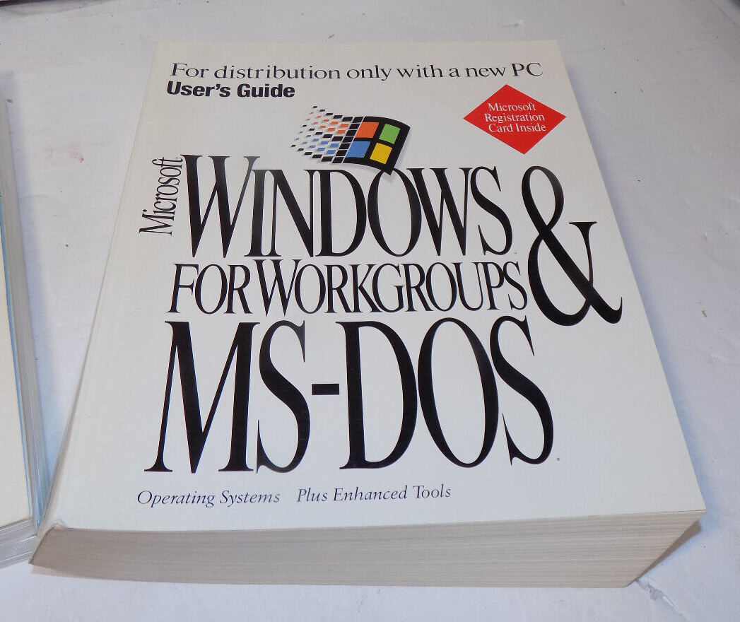 Lot Of 3 Microsoft Windows Books For Workgroups & MS-DOS Access 97