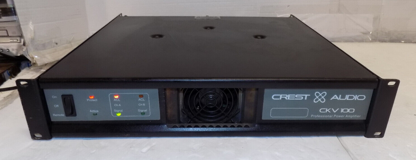 CREST AUDIO CKS100 STEREO POWER AMPLIFIER POWER TESTED ONLY