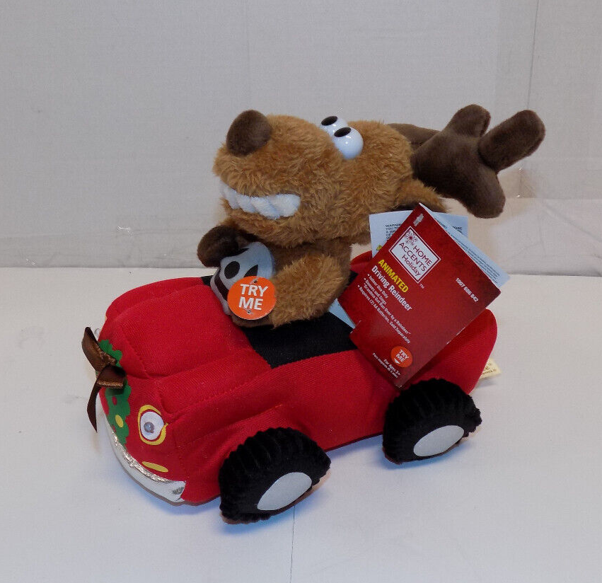 DanDee Animated Driving Christmas Reindeer Grandma Got Run Over