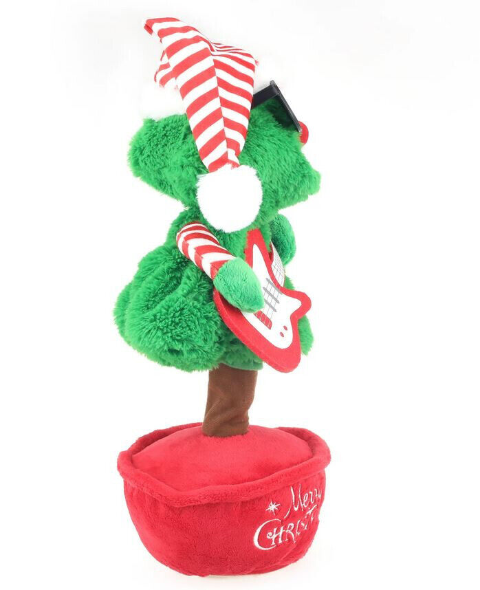 Holiday Time 13 inch Animated Rockin Around Christmas Tree With Guitar Plush