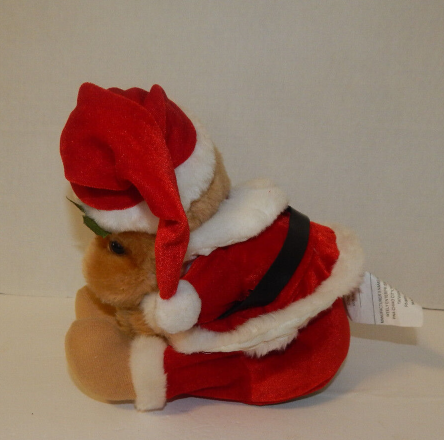Weely 10" Animated Laughing Christmas Santa Bear
