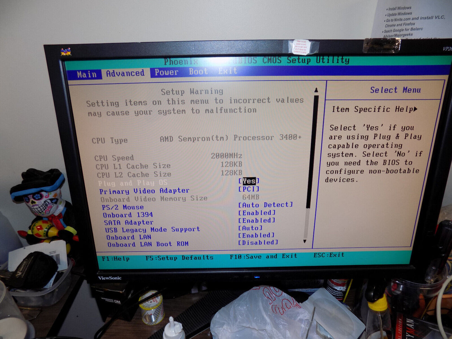Compaq Presario SR2721 Desktop PC AMD Sempron 2 GB RAM No Hard Drive