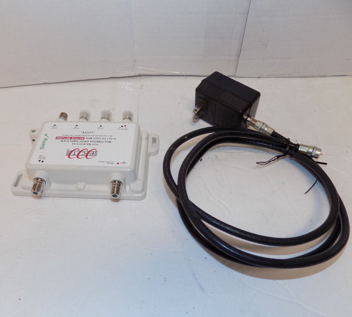 PCT Multimedia Drop Amplifier DSM Signal Booster Antenna Cable TV Powered
