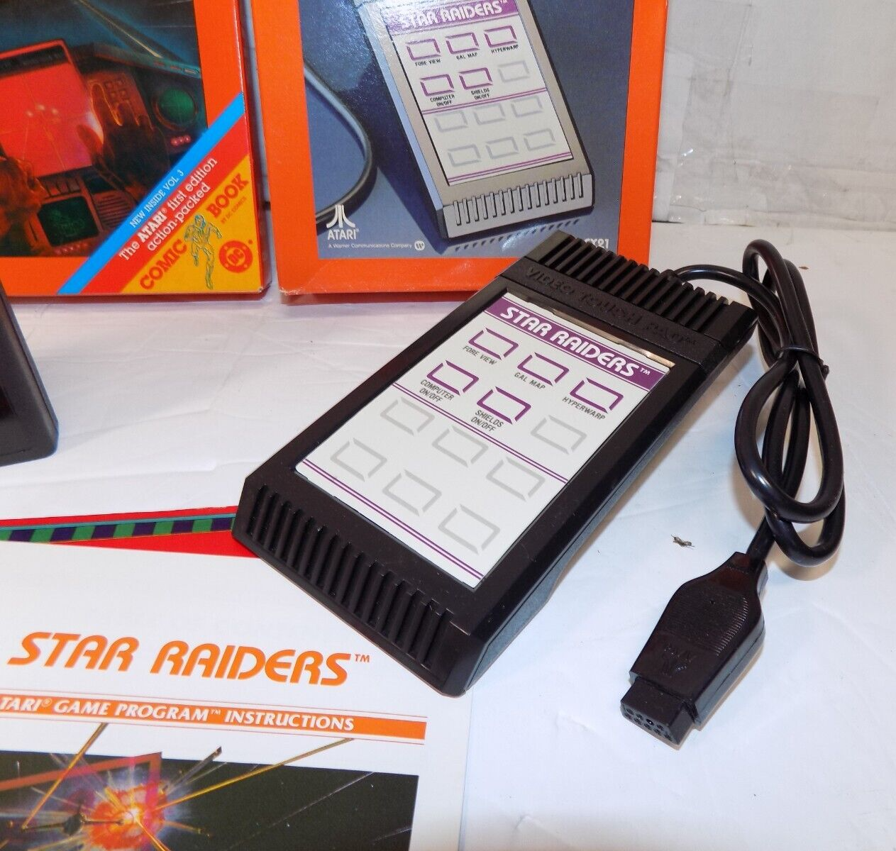 Atari 2600 Star Raiders Game Cartridge with Comic Touch Pad Set CX2660-1