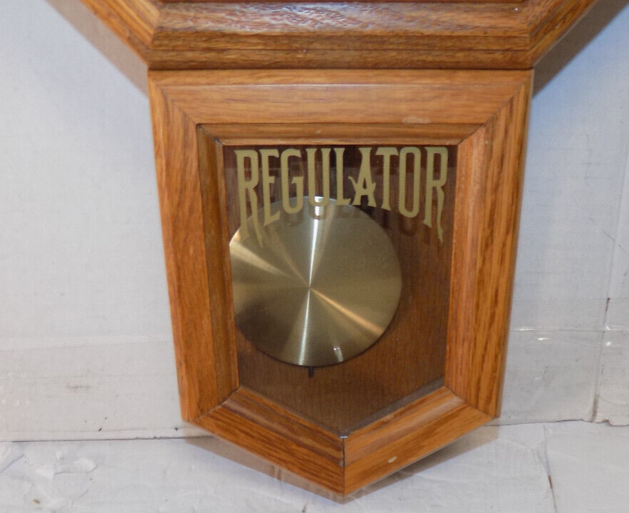 Alaron Regulator Wall Clock Battery Powered Measures 14" W x 21" H