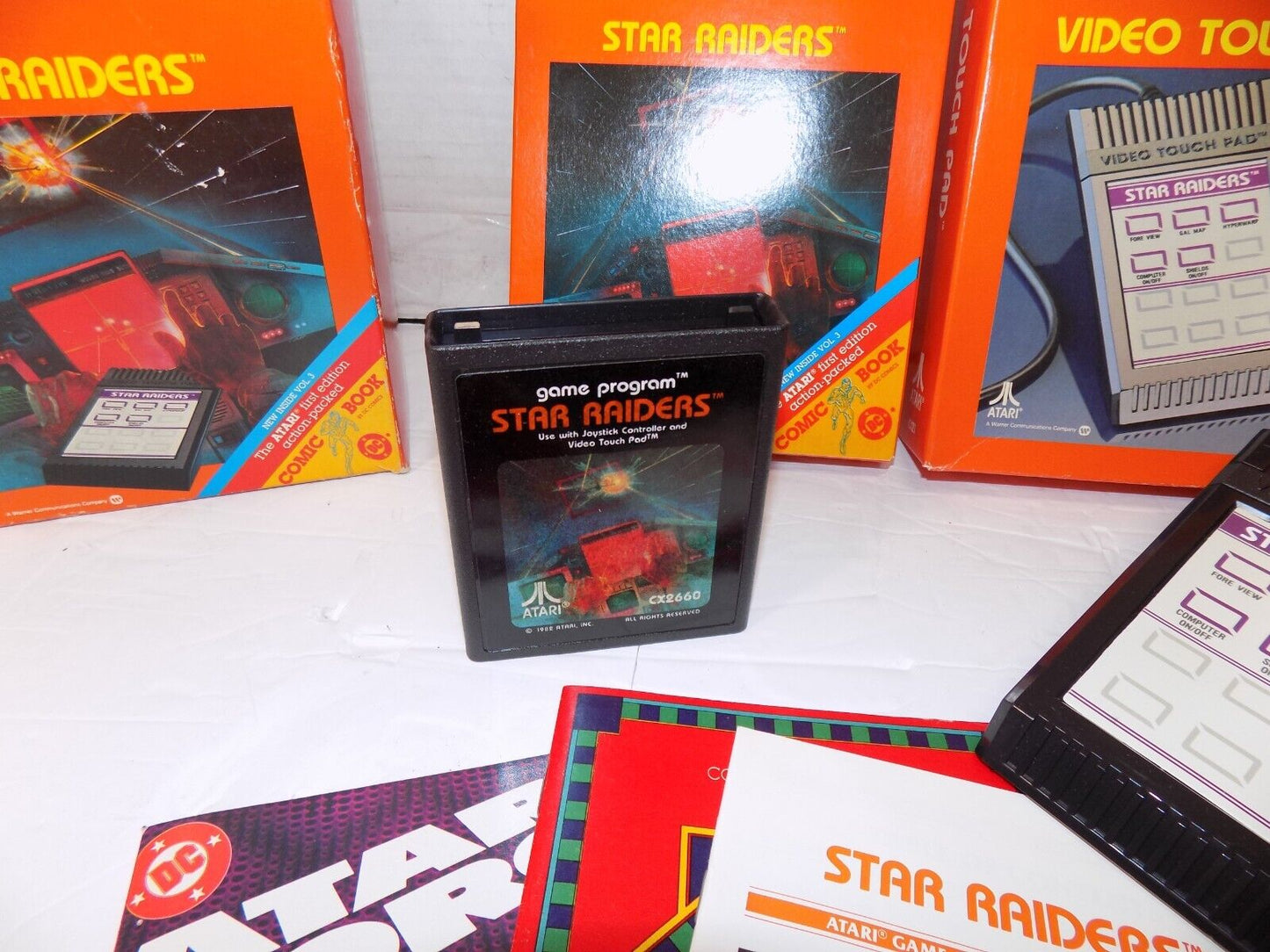 Atari 2600 Star Raiders Game Cartridge with Comic Touch Pad Set CX2660-1