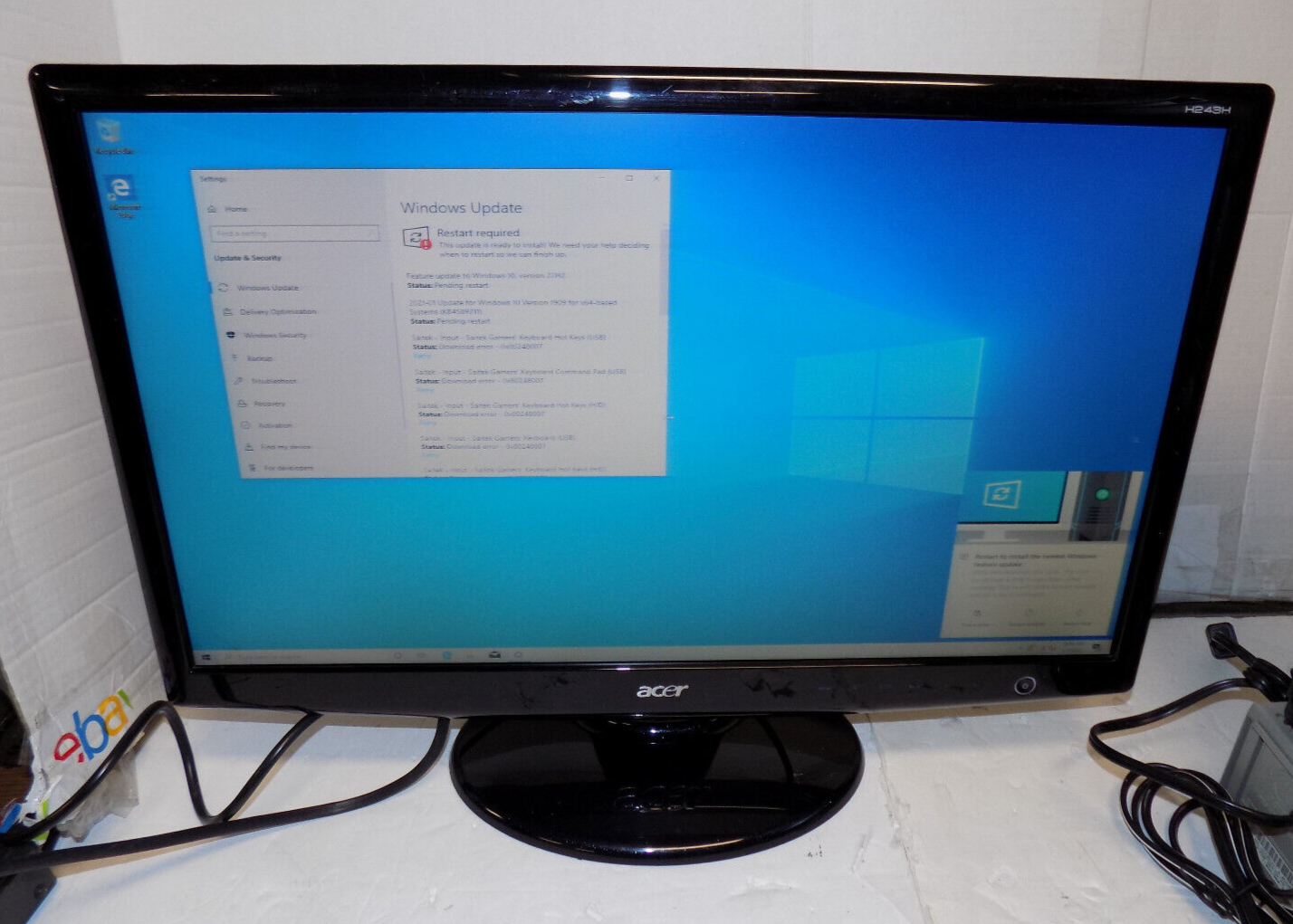 Acer H243H 24 Inch Widescreen Computer Monitor with Cables