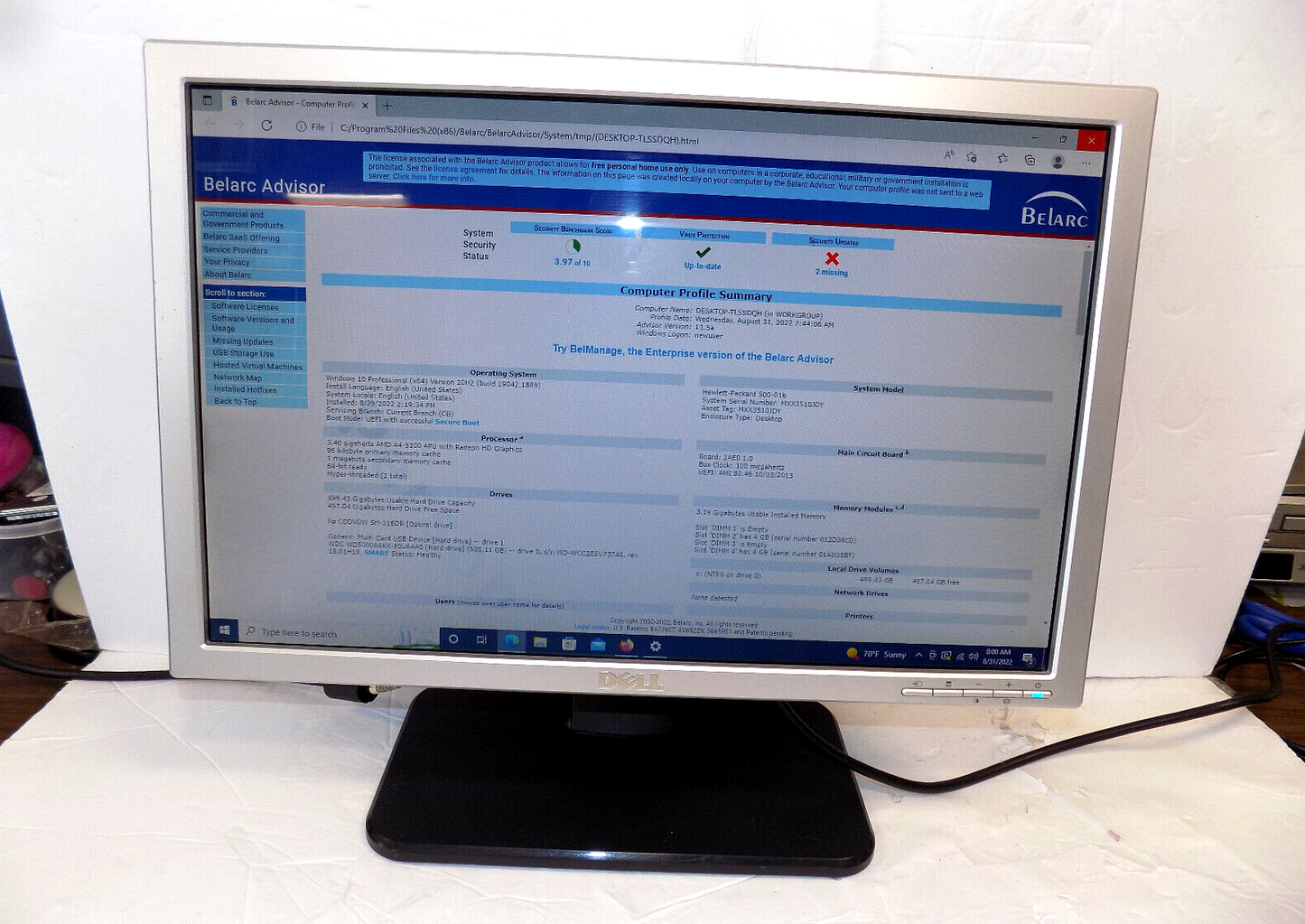 Dell S199WFPv 19 Inch Flat Panel LCD Computer Monitor