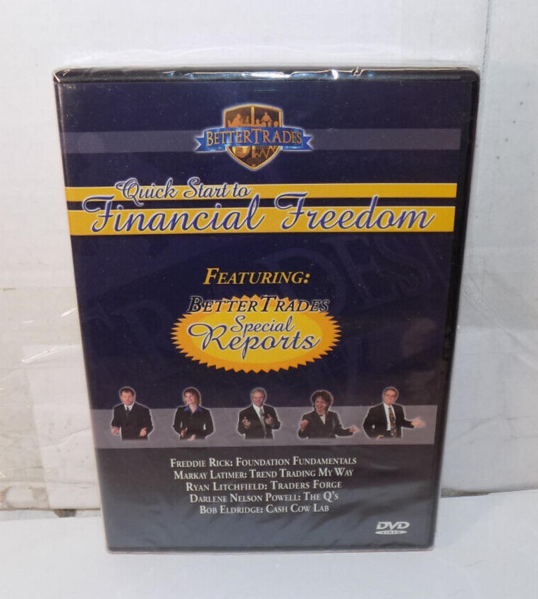 Better Trades Quick Start To Financial Freedom Special Reports DVD New