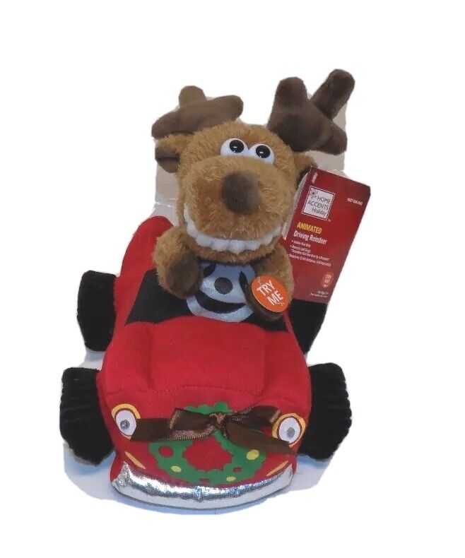 DanDee Animated Driving Christmas Reindeer Grandma Got Run Over