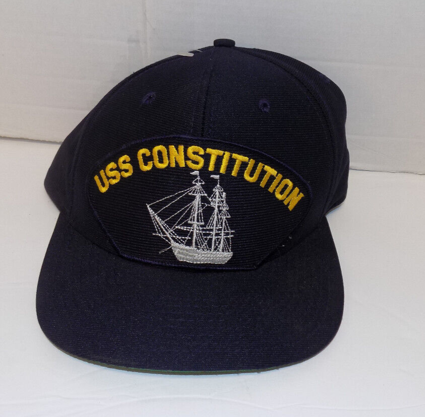 USS Constitution Stitched Adjustable Snapback Hat Baseball Cap Eagle Crest