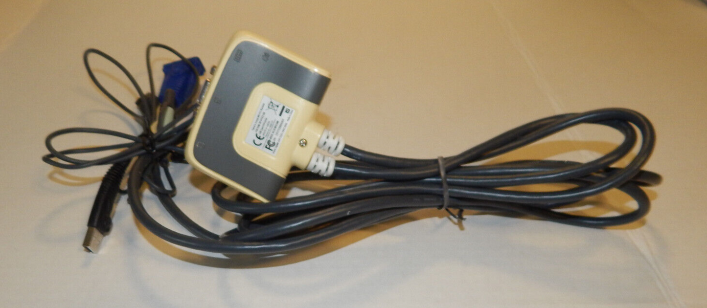 IOGEAR GC-S632U MiniView Micro USB PLUS KVM Switch With Cables