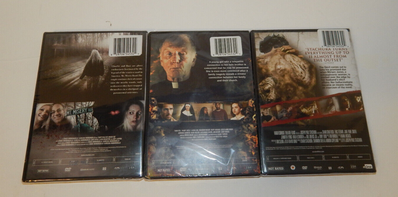 Horror Movie 3 DVD Lot Scream At The Devil Gates Of Darkness Amityvile Sealed