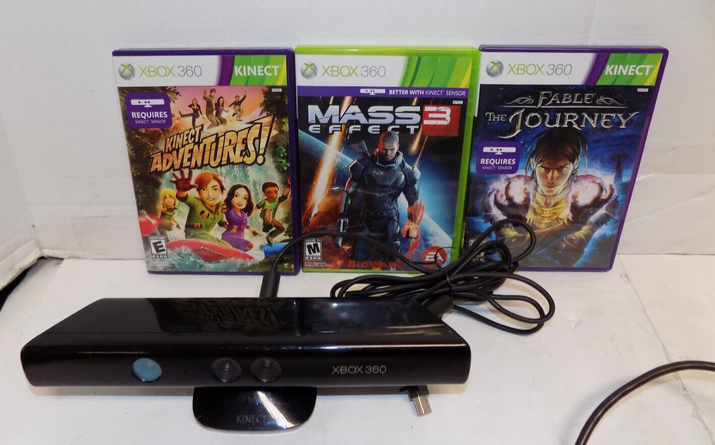 Microsoft Kinect Sensor for Xbox 360 With 3 Kinect Games