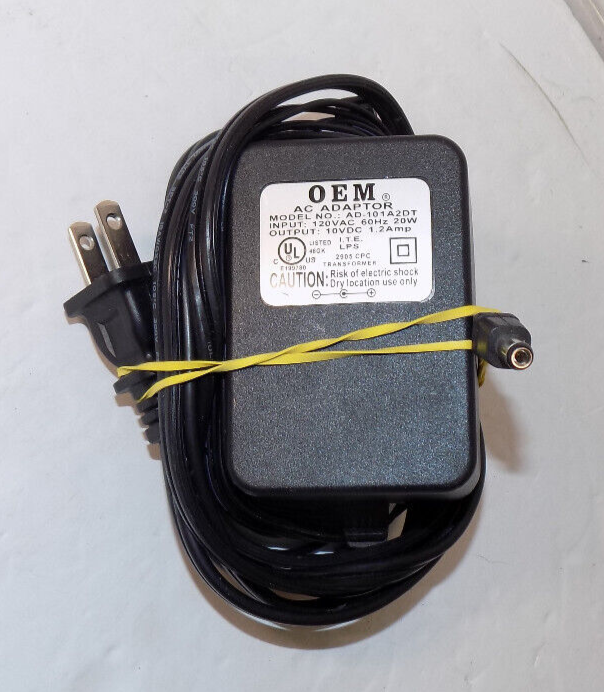 OEM Laptop Power AC Adaptor Model AD-101A2DT 10VDC 1.2A