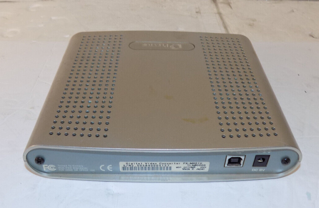 Plextor ConvertX Model PX-M401U USB Digital Video Converter Capture Recorder