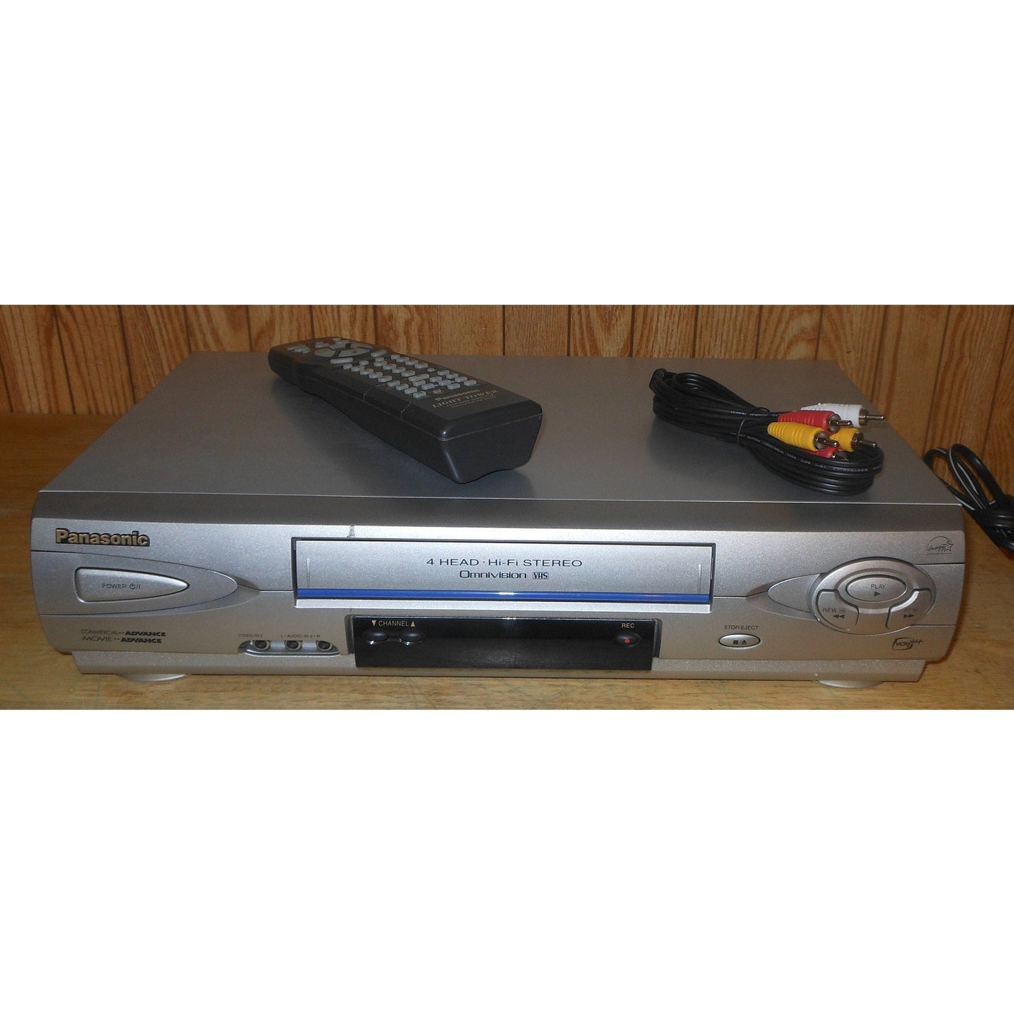 Panasonic PV-V4612 Stereo 4 Head VHS VCR with Remote, Cables & Hdmi Adapter