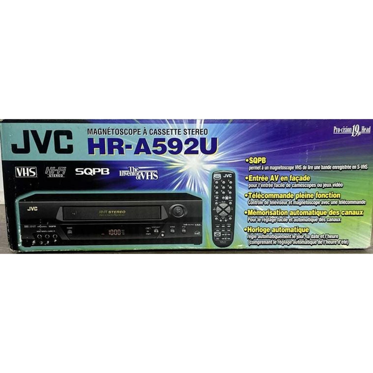 New in The Box JVC hr-a592 Hi Fi Stereo VHS VCR Vhs Player with Hdmi Adapter