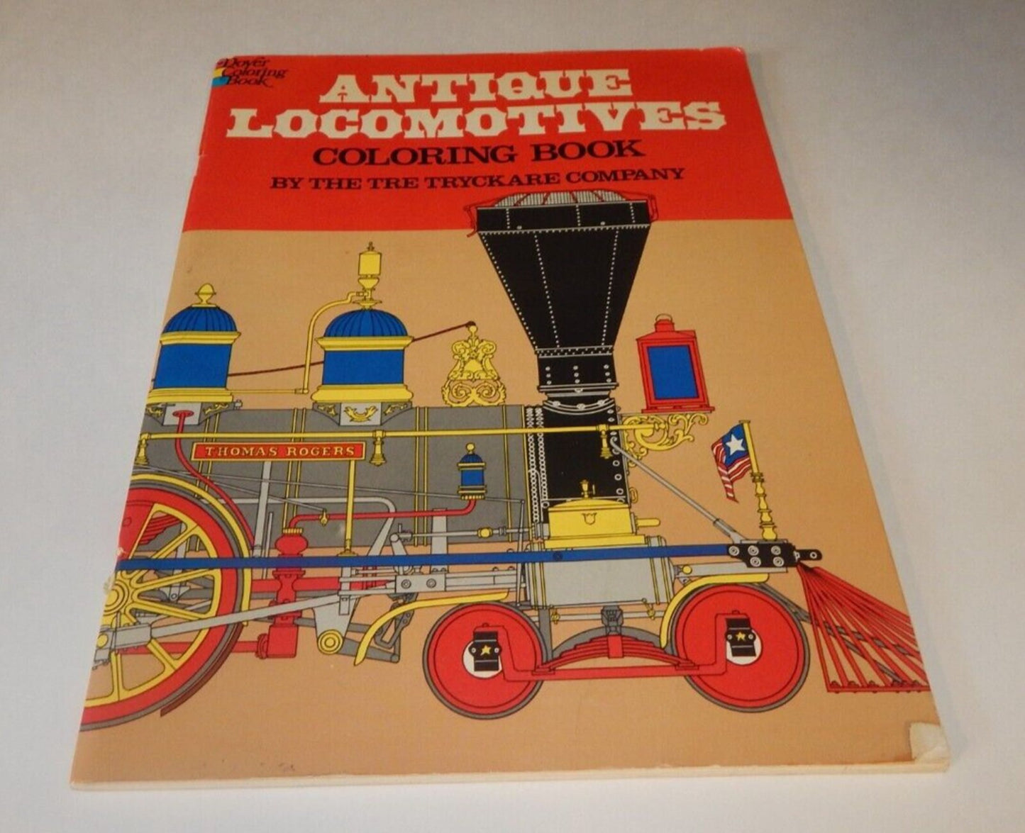 Vintage 1976 Antique Locomotives Coloring Book Locomotive History