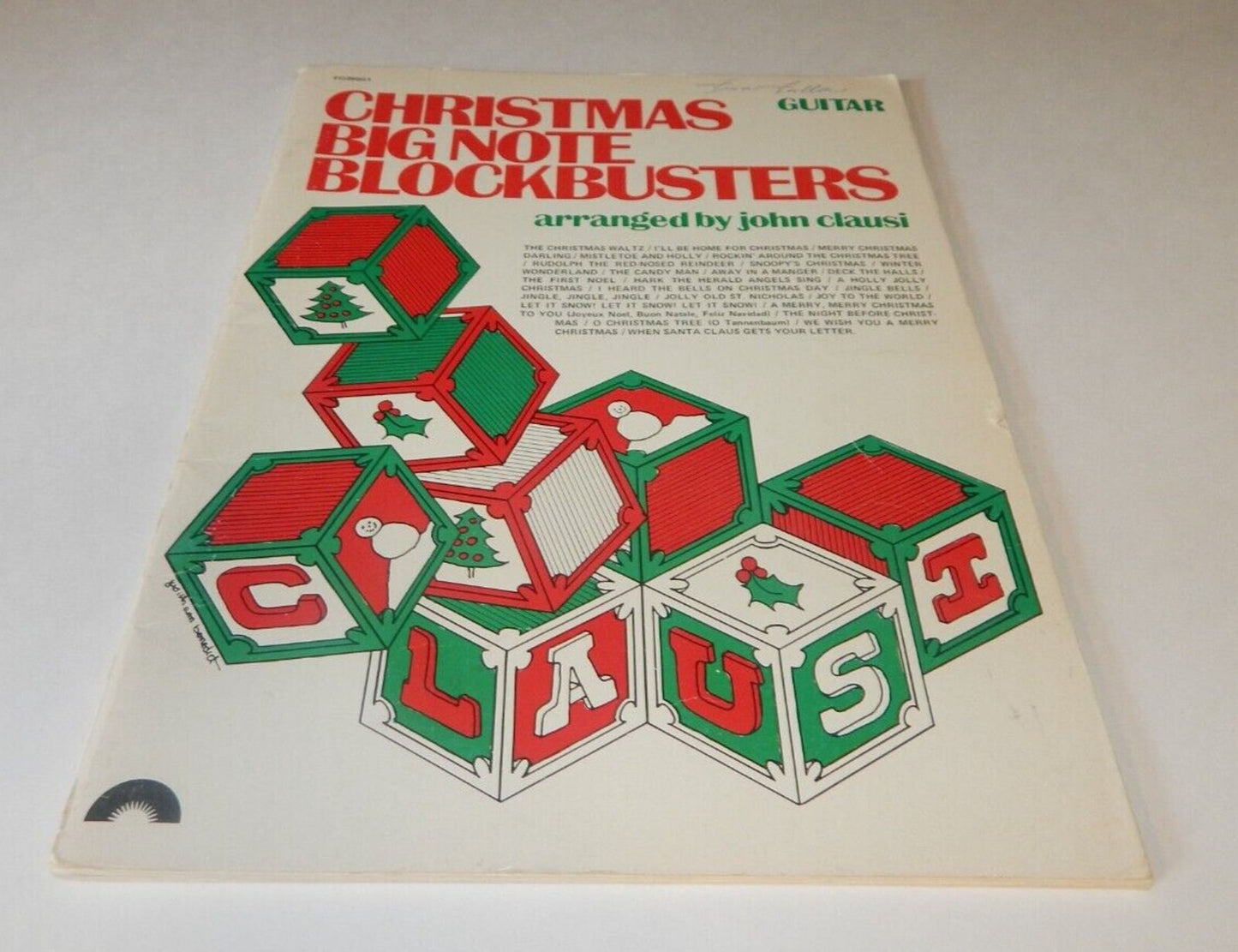 Christmas Big Note Blockbuster Guitar Chords Vocal Music Book John Clausi 1974