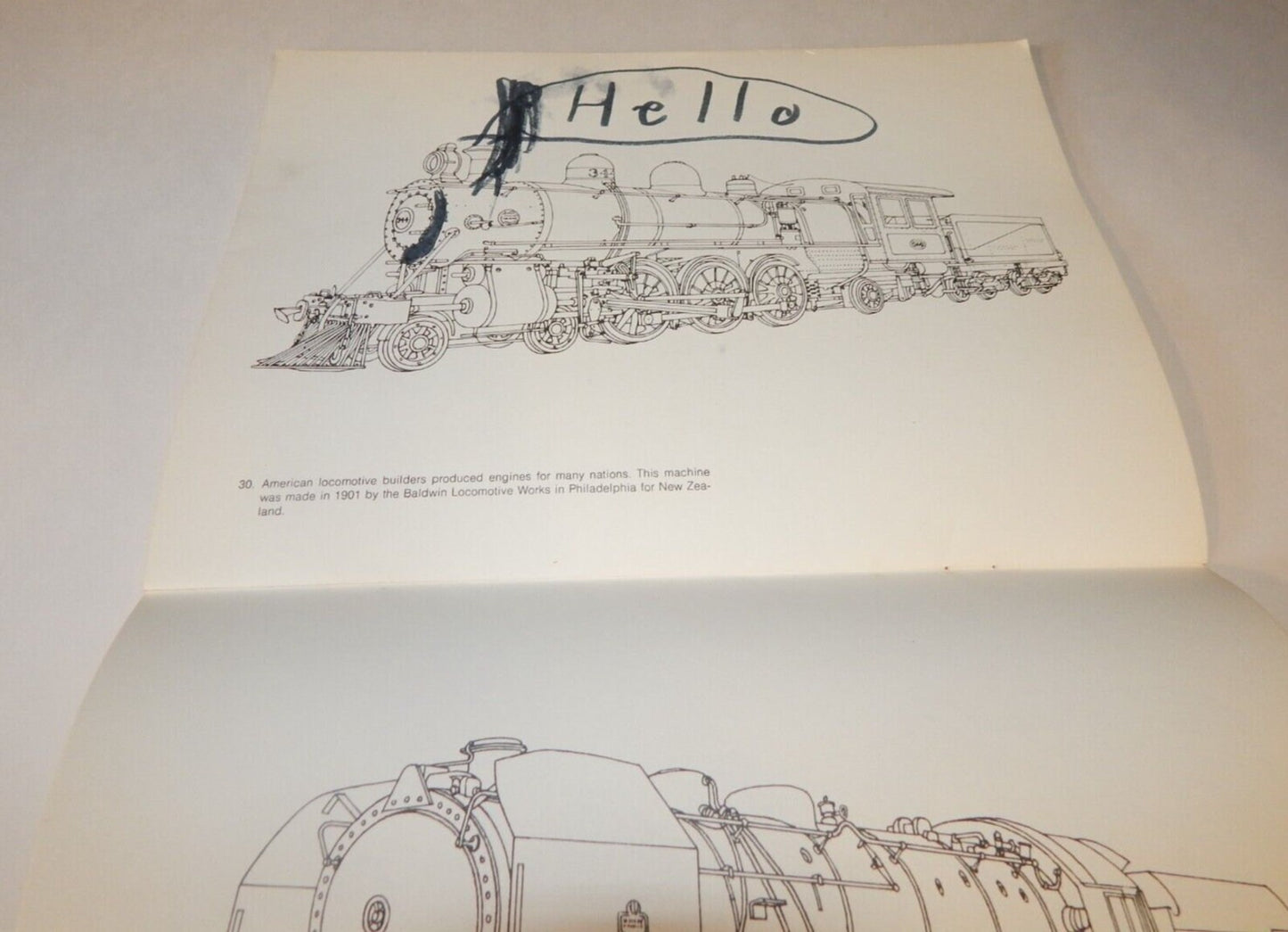 Vintage 1976 Antique Locomotives Coloring Book Locomotive History