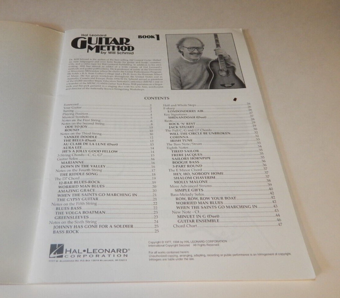 Hal Leonard Guitar Method Book 1 by Will Schmid 2nd Edition 1994