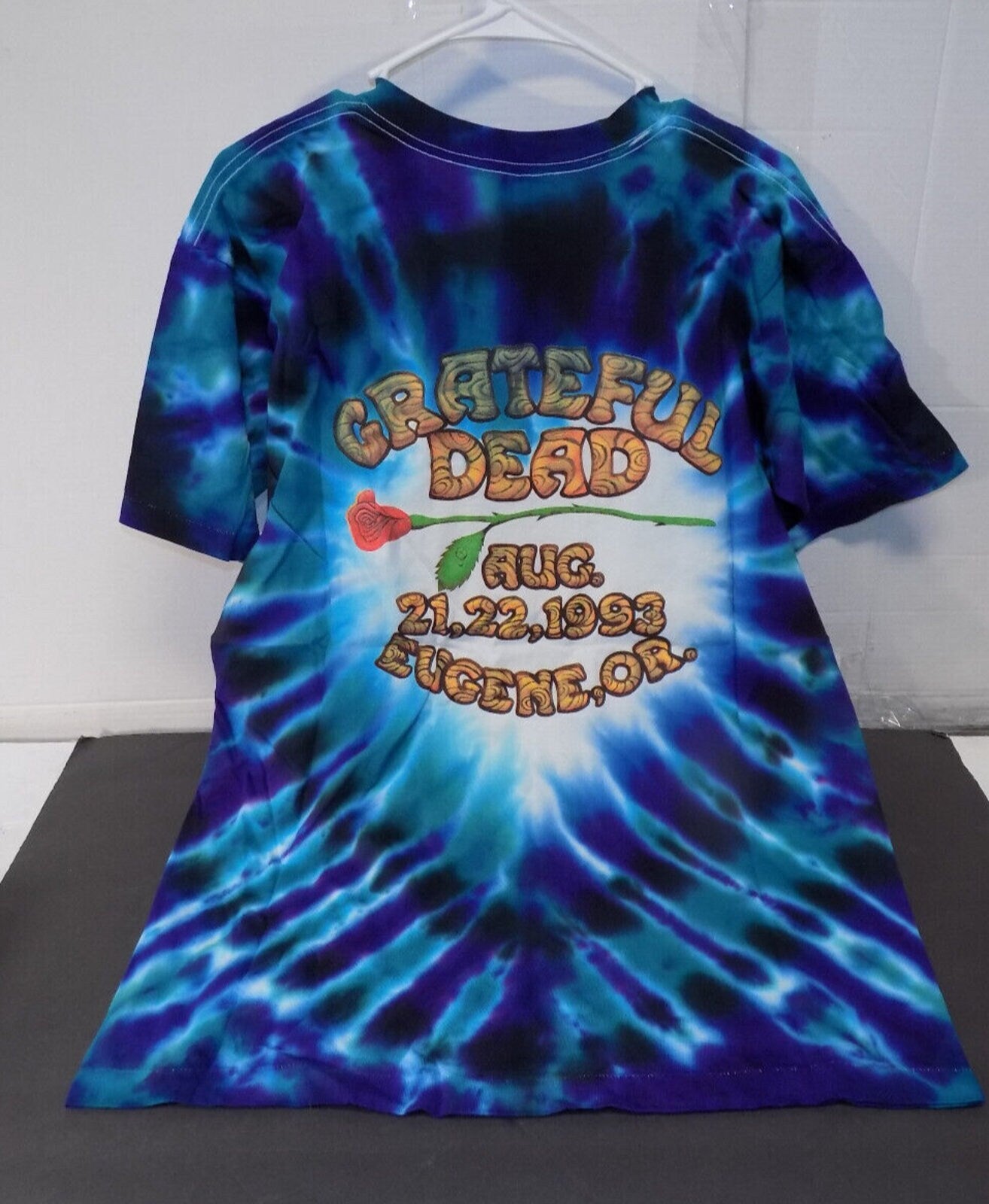 Grateful Dead Eugene 1993 Oregon Concert Owl w/ Rose Short Sleeve T Shirt Large