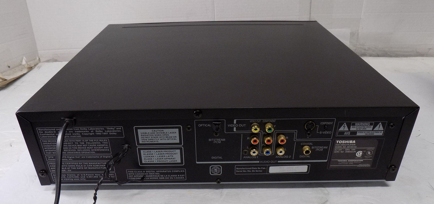 Toshiba SD-K615u 5 Disc CD DVD Player 5 Multi Disc Changer With Remote and RCA Cables
