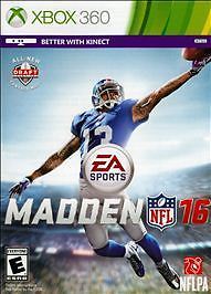 XBOX 360 Madden NFL 16 EA Sports Video Game NTSC