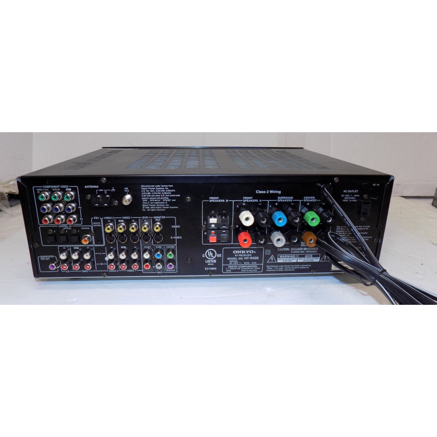 Onkyo HT-R520 6.1 Channel A/V Stereo Receiver Tested Works No Remote